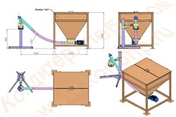 Дозатор в мешки с загрузочным бункером (1м&#179;) для растаривания продукта из биг-бэгов