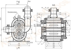Насос шестеренчатый НШ-8  для перекачки шоколадной глазури - фото 7266