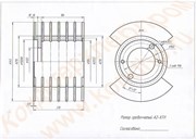Сборочный чертеж ротора гребенчатого, нержавеющего к тестоделителю А2-ХТН