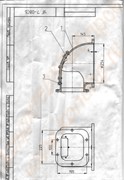 Чертеж общего вида патрубка переходного к  тестоделителю Ш33-ХД-3У