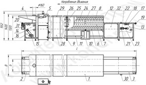 Печь тоннельная кондитерская универсальная ПТК-650/950 (У)