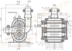 Насос шестеренчатый НШ-8  для перекачки шоколадной глазури